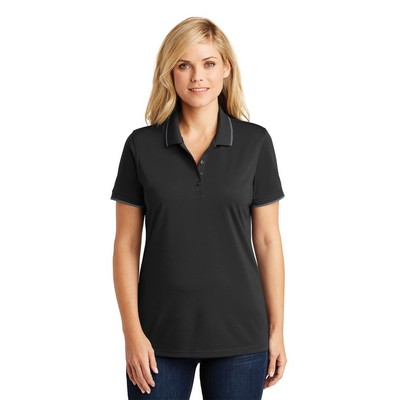 Port Authority® Women's Dry Zone® UV Micro-Mesh Tipped Polo.