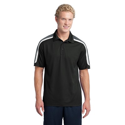 Sport-Tek® Tricolor Shoulder Micropique Sport-Wick® Polo.