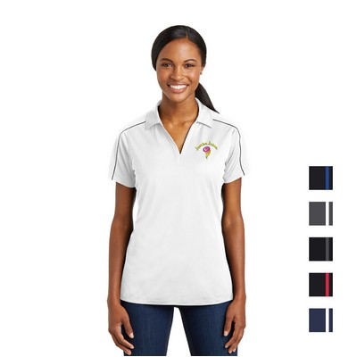 Sport-Tek® Women's Micropique Sport-Wick Piped Embroidered Polo
